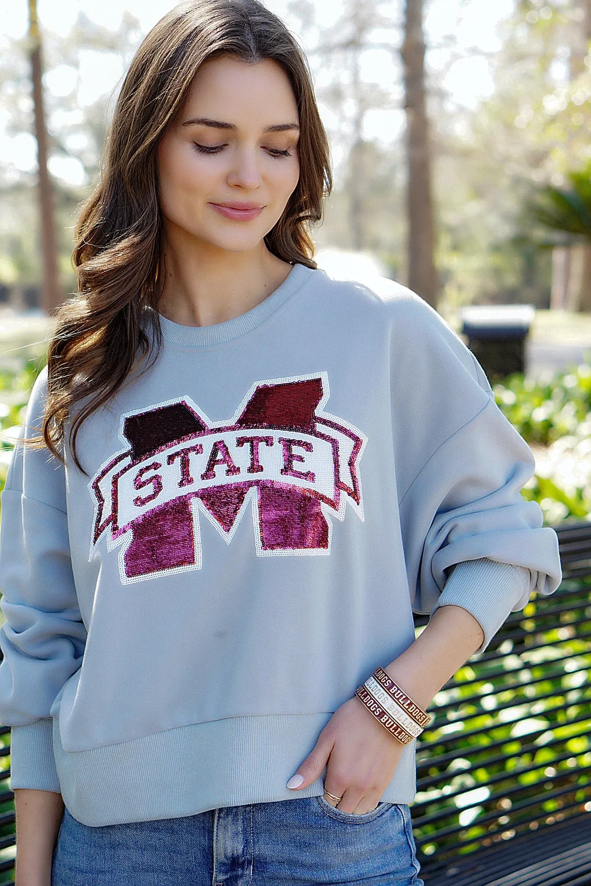 Mississippi State Bulldogs Enamel Hinge Bangle - FINAL SALE sold by Canvas Style product image thumbnail 2