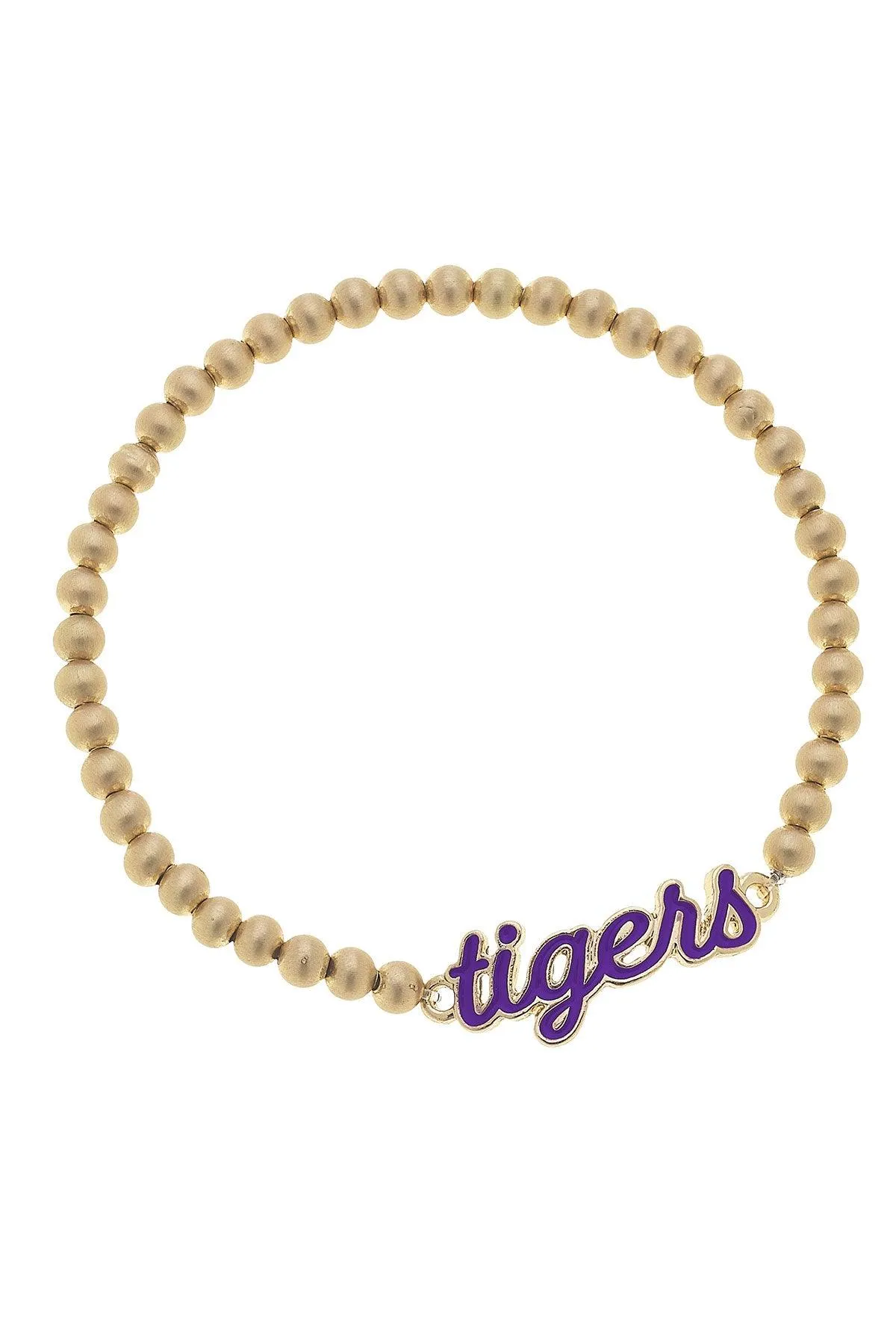 Clemson Tigers Enamel Script Stretch Bracelet sold by Canvas Style