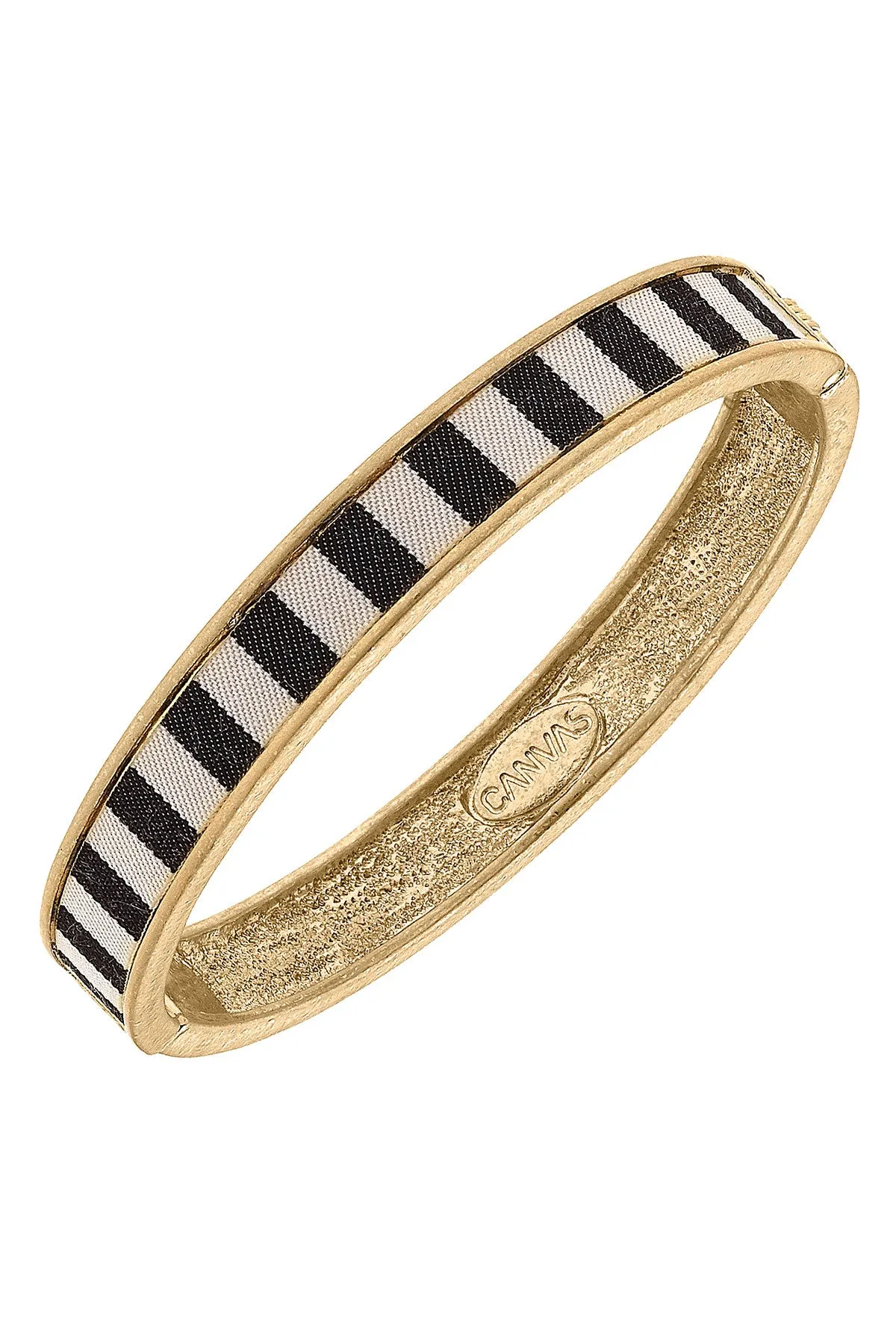 Cabana Stripes Hinge Bangle sold by Canvas Style
