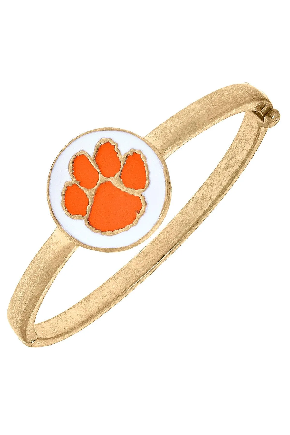 Clemson Tigers Enamel Statement Hinge Bangle - FINAL SALE sold by Canvas Style