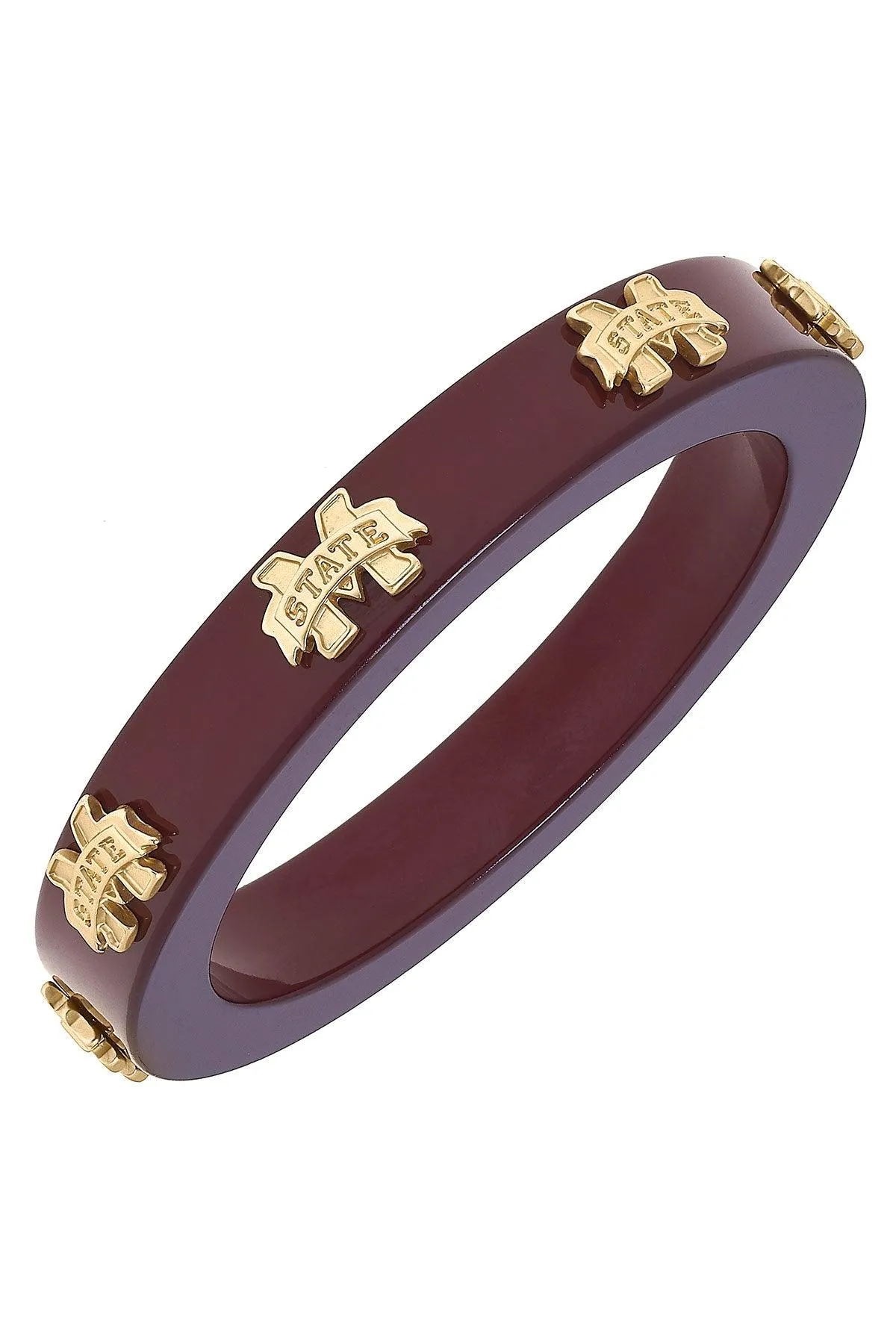 Mississippi State Bulldogs Resin Logo Bangle - FINAL SALE sold by Canvas Style