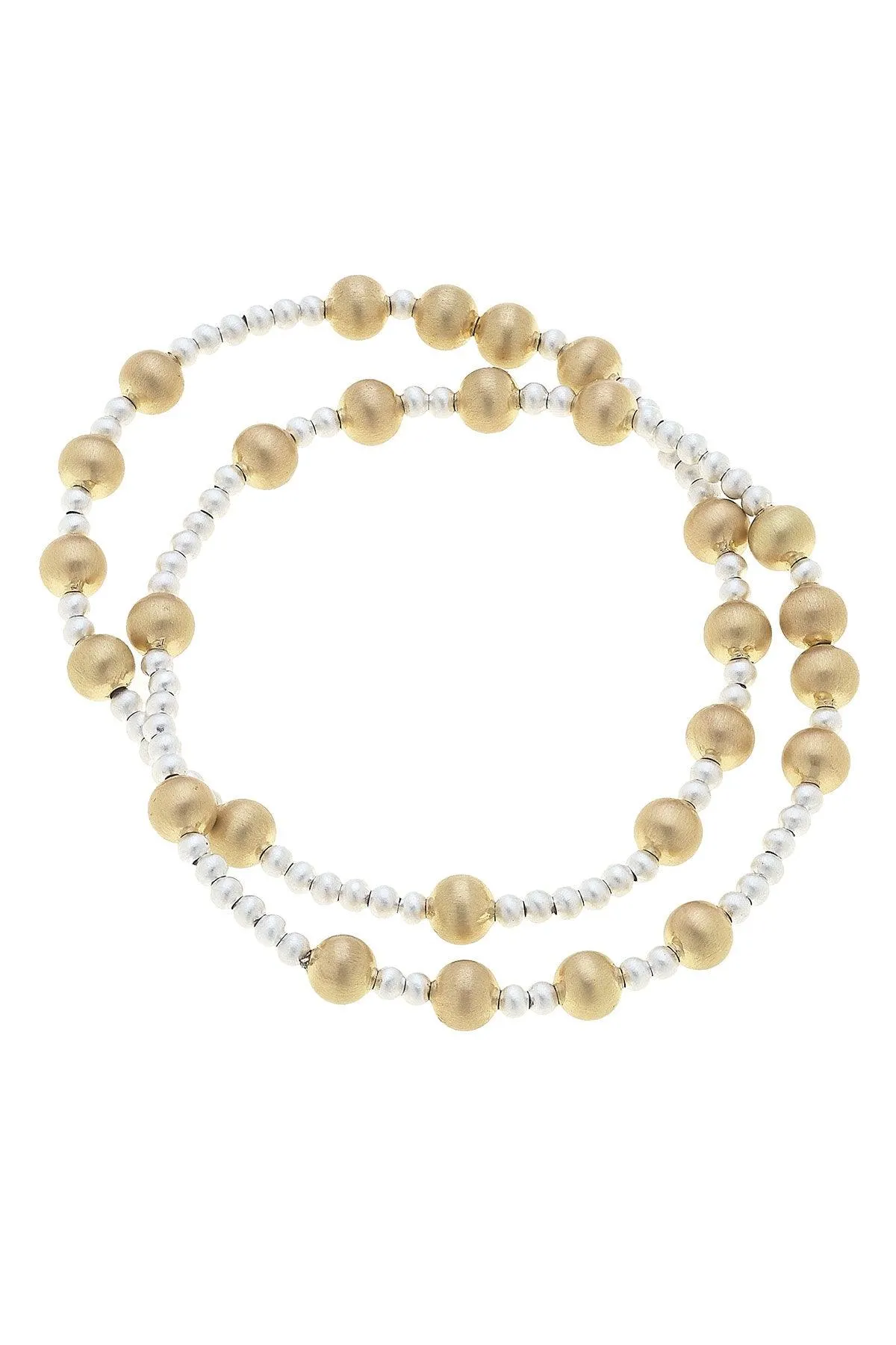 Shelby Ball Bead Stretch Bracelets (Set of 2) sold by Canvas Style