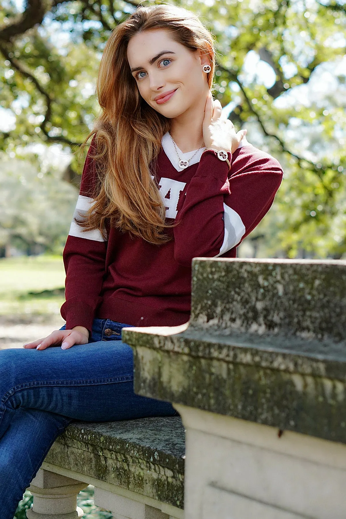 Mississippi State Bulldogs Enamel Disc Stud Earrings - FINAL SALE sold by Canvas Style product image thumbnail 2