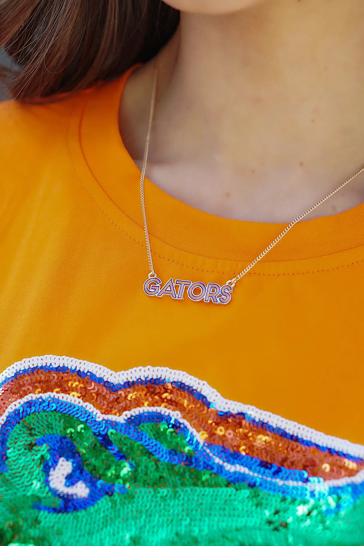 Florida Gators Outline Enamel Necklace sold by Canvas Style product image thumbnail 2