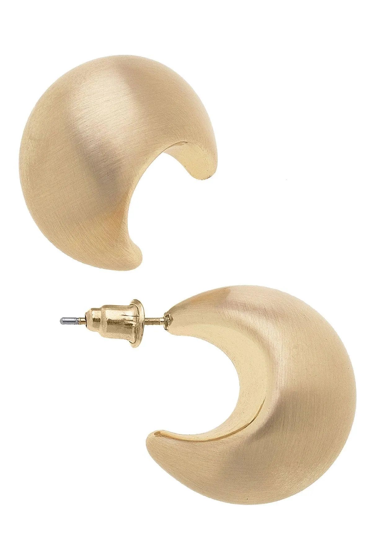 Icon Tapered Puff Hoop Earrings sold by Canvas Style