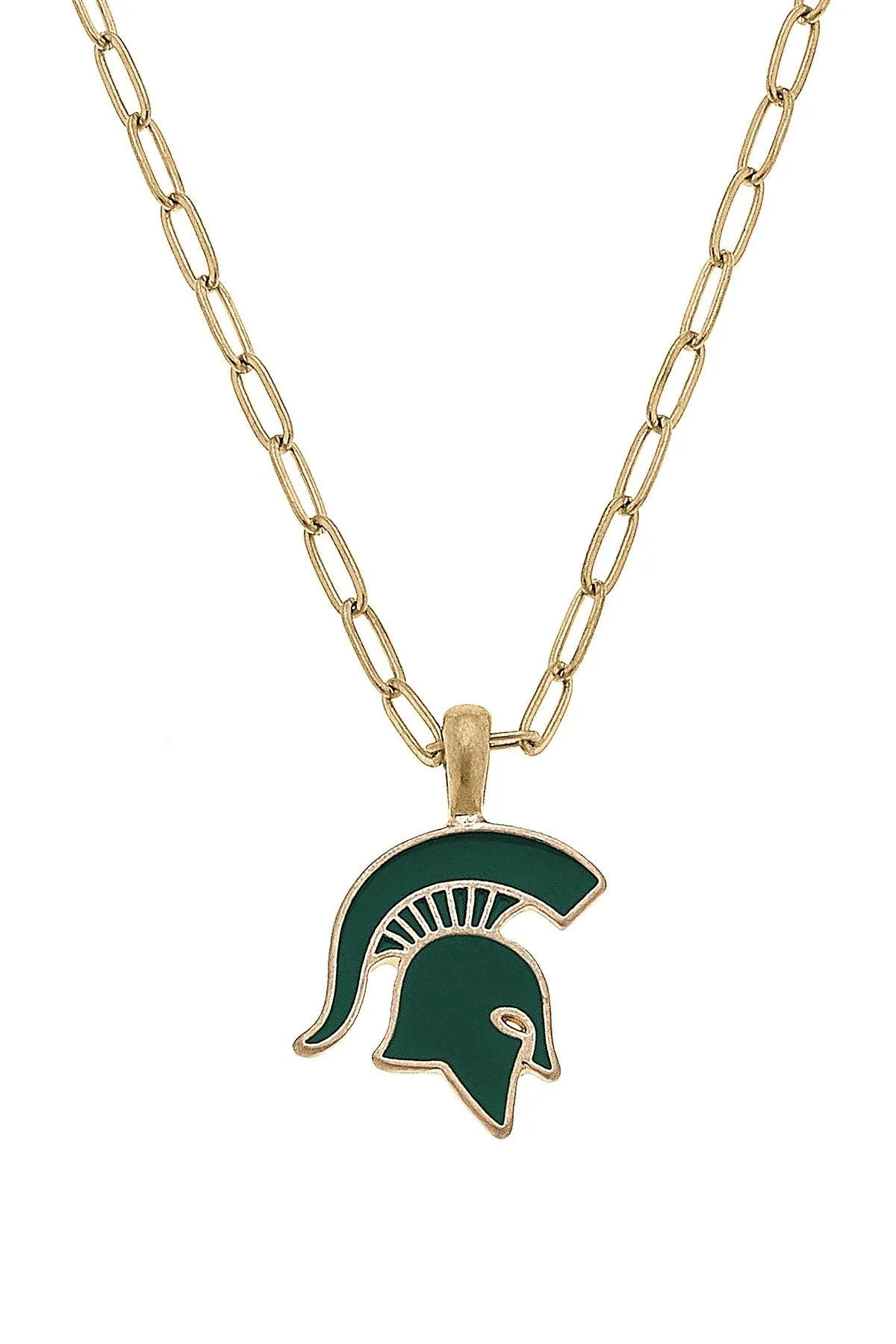 Michigan State Spartans Enamel Pendant Necklace - FINAL SALE sold by Canvas Style