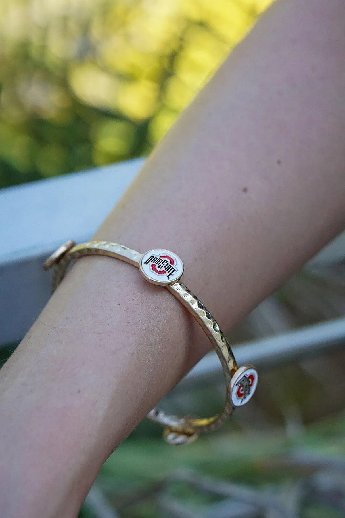 Ohio State Buckeyes Enamel Claudia Bangle in White sold by Canvas Style product image thumbnail 3