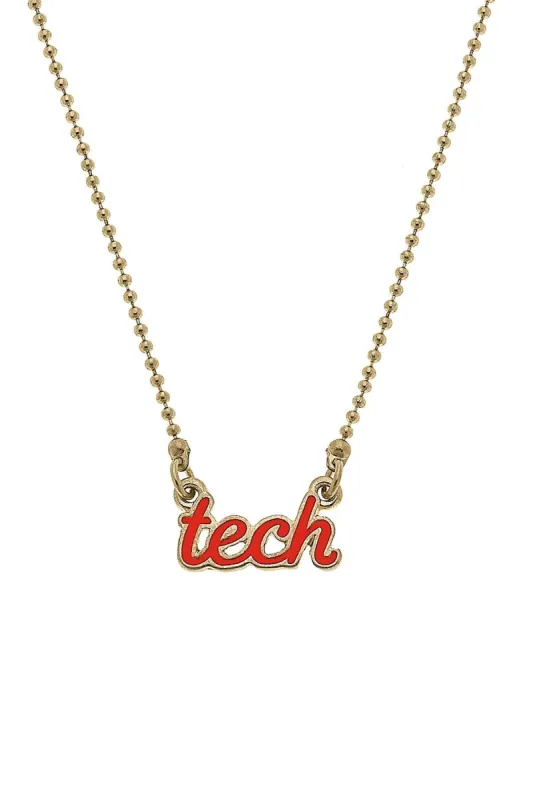 Texas Tech Red Raiders Enamel Script Necklace sold by Canvas Style