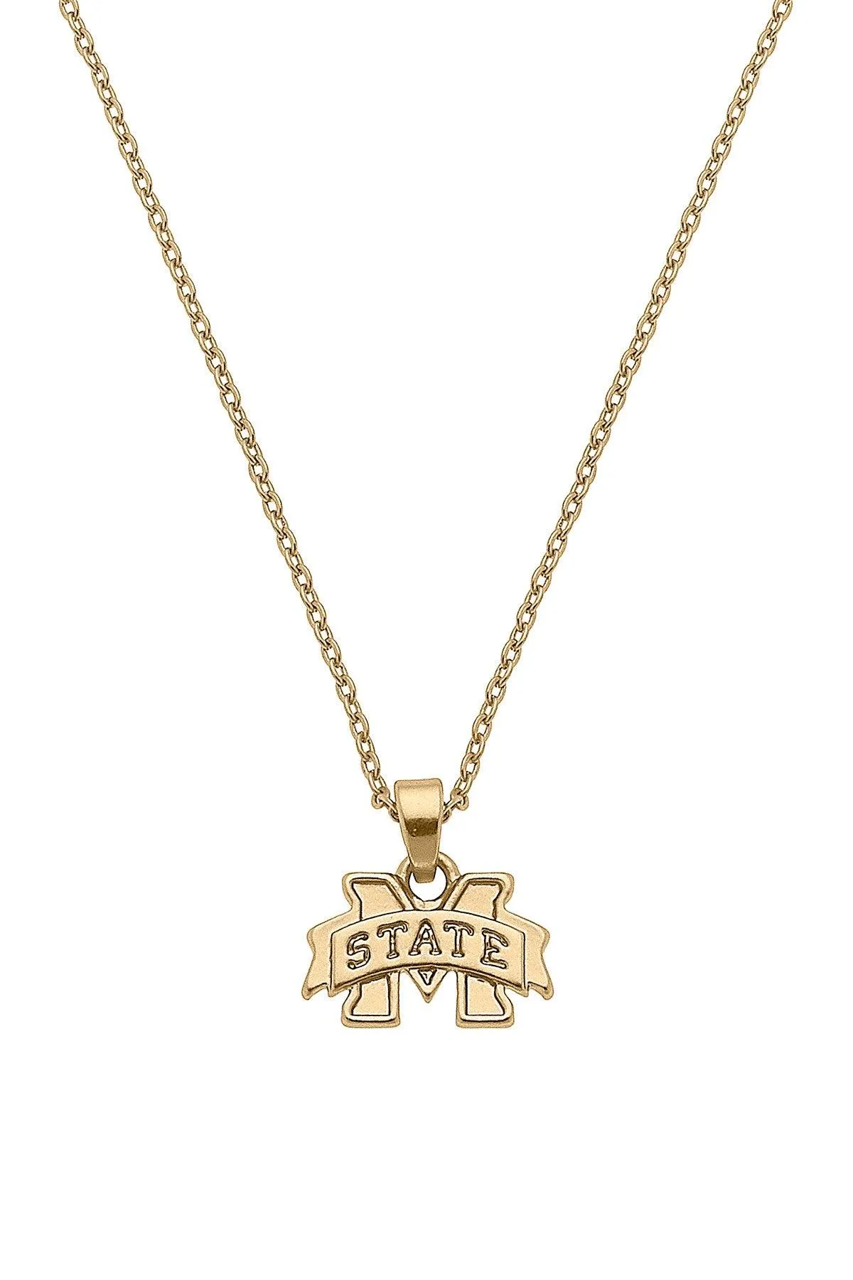 Mississippi State Bulldogs 24K Gold Plated Pendant Necklace sold by Canvas Style