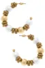 Sheridan Pearl, Wood & Gold Bead Hoop Earrings in Ivory - FINAL SALE sold by Canvas Style
