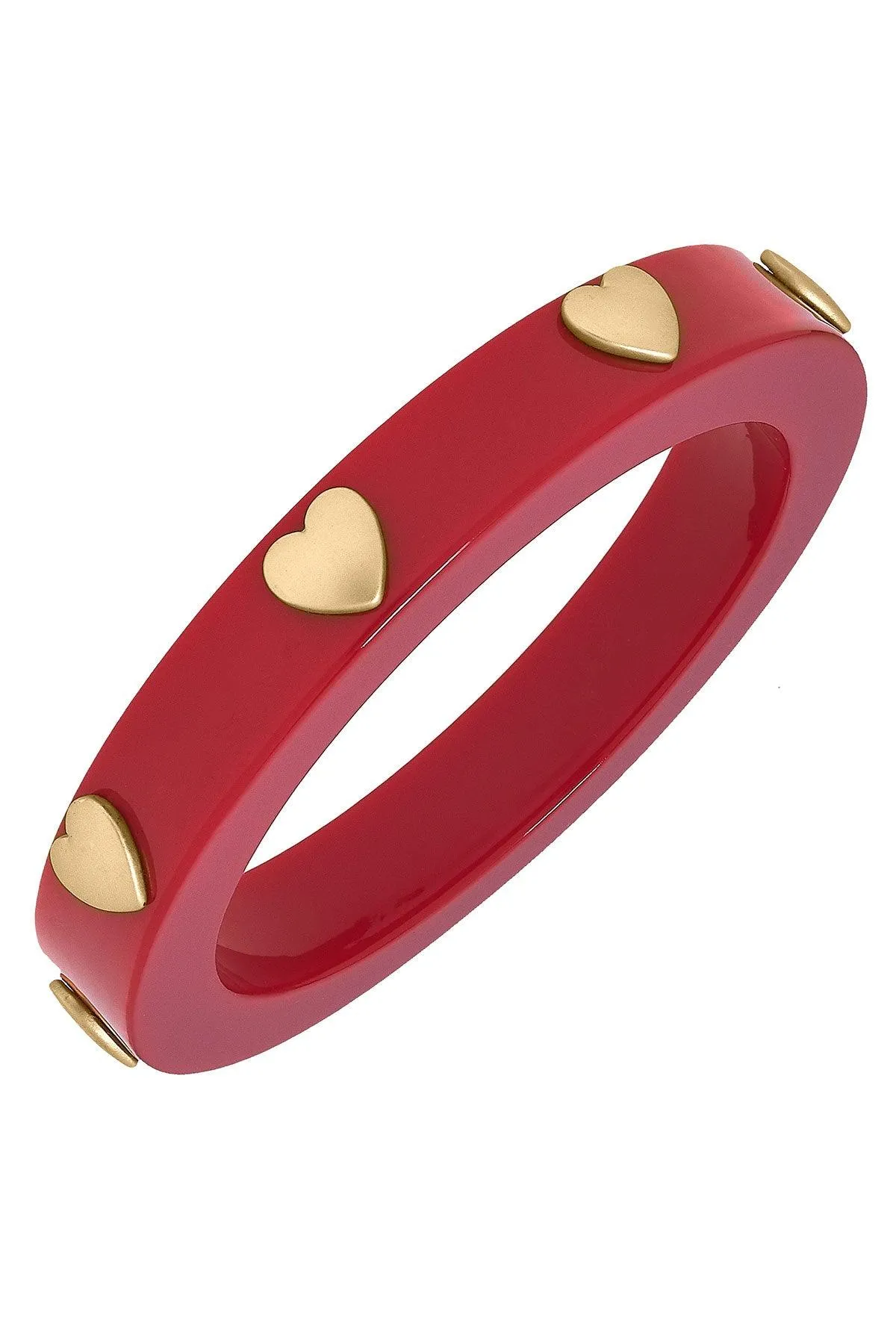 Libby Heart Resin Bangle sold by Canvas Style