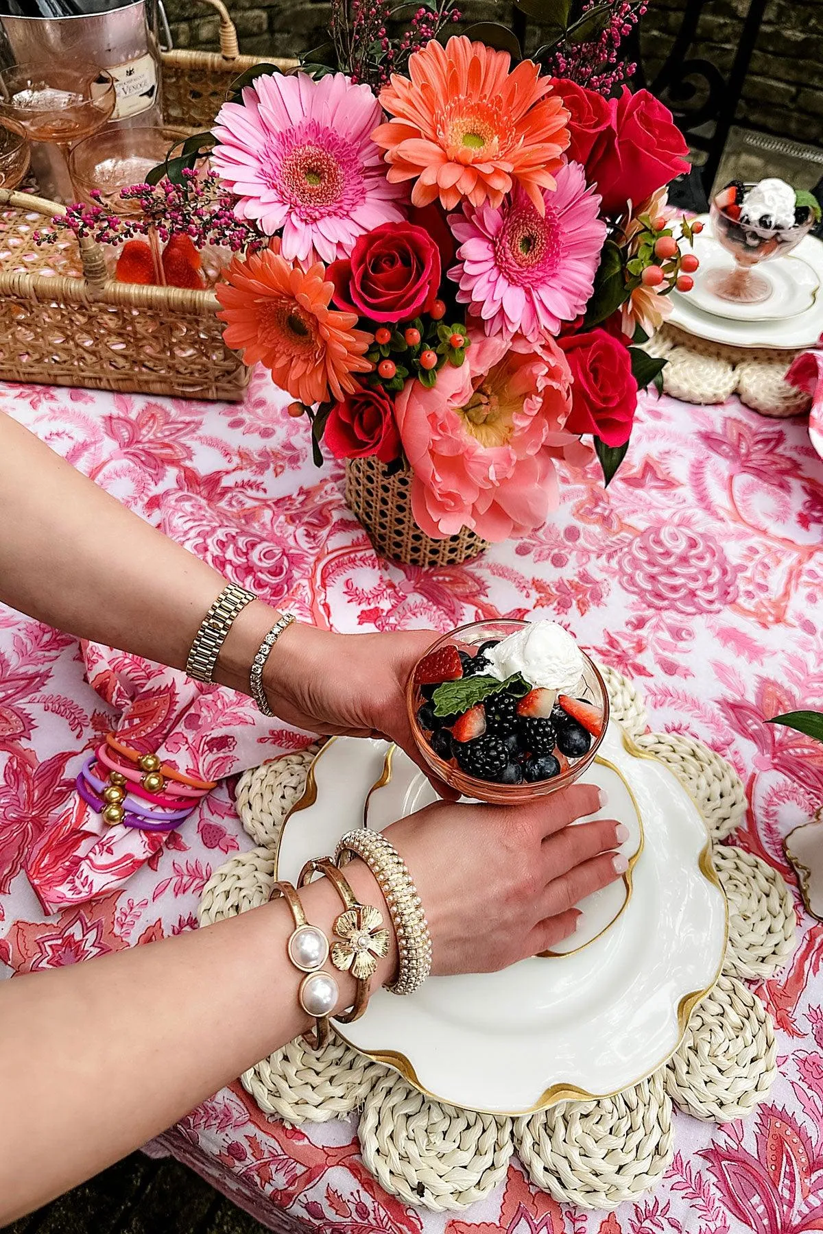 Jackie Pearl-Studded Statement Hinge Bangle in Ivory sold by Canvas Style product image thumbnail 2
