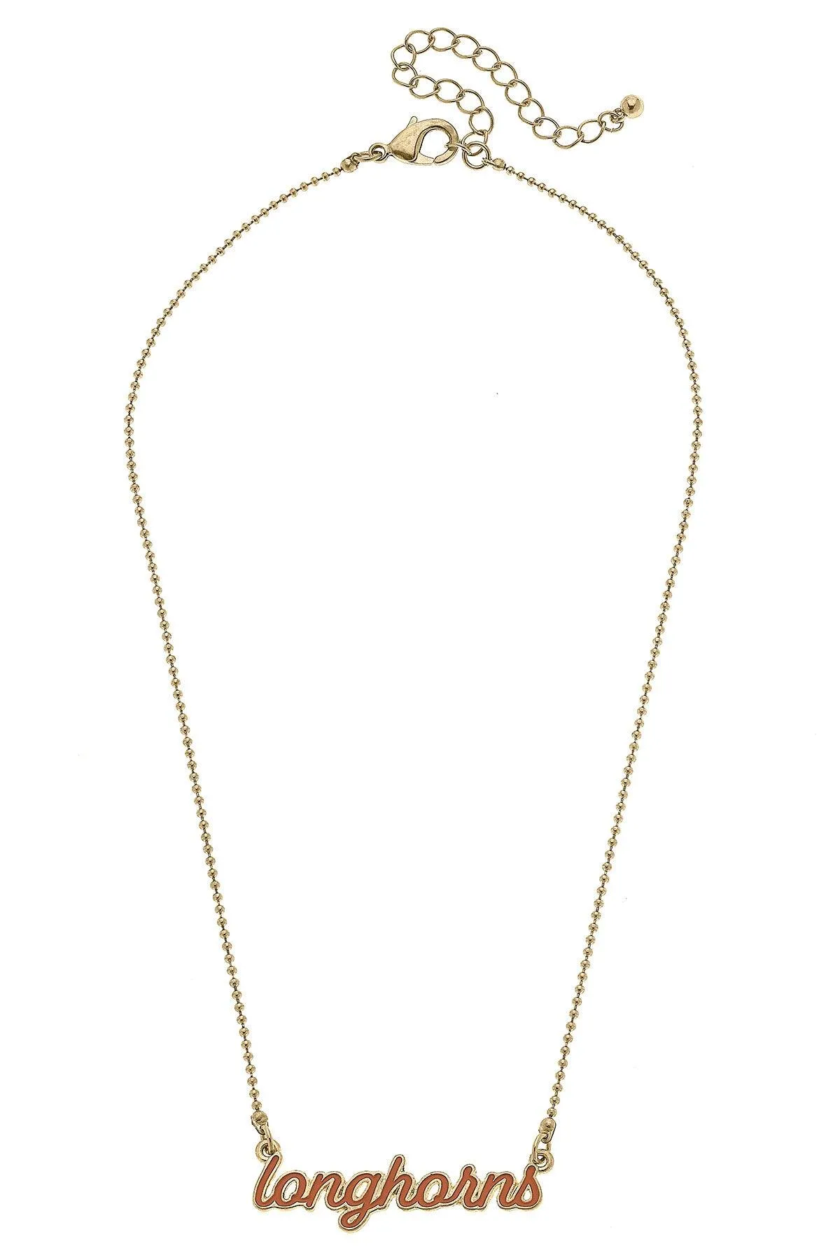 Texas Longhorns Enamel Script Necklace sold by Canvas Style product image thumbnail 3