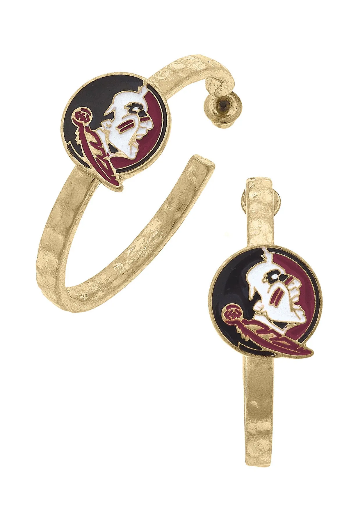 Florida State Seminoles Enamel Logo Hoop Earrings - FINAL SALE sold by Canvas Style