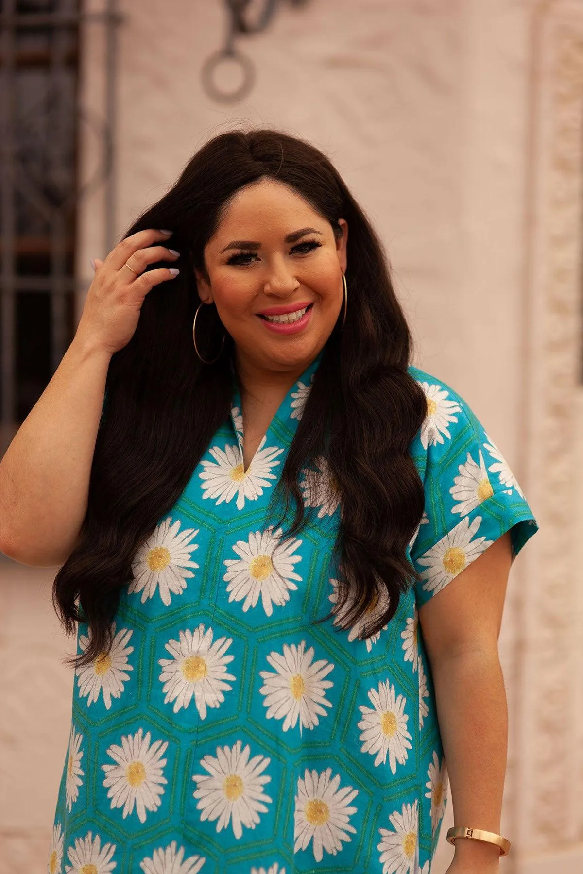 Gwen Hoop Earrings In Satin Gold sold by Canvas Style product image thumbnail 2