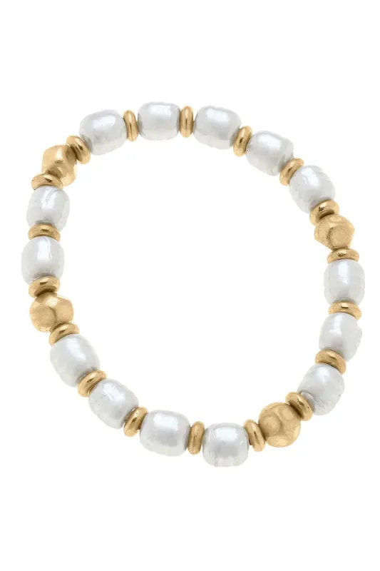 Lenon Freshwater Pearl Stretch Bracelet sold by Canvas Style