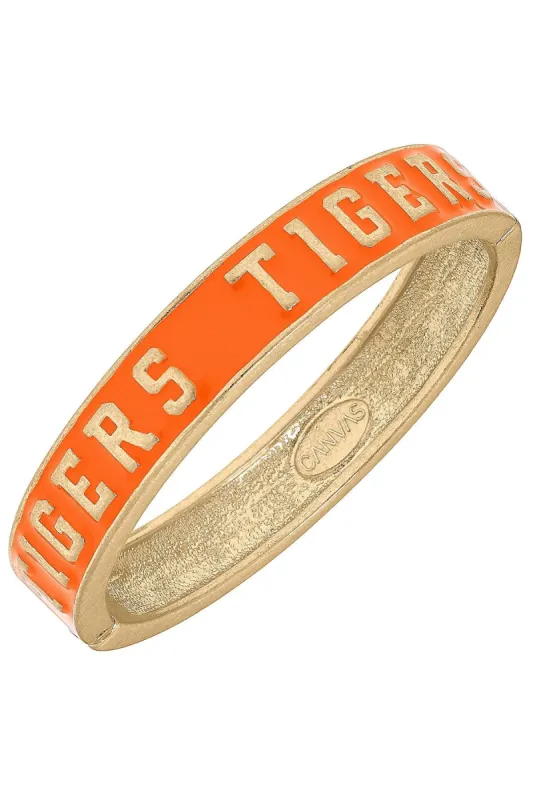 Clemson Tigers Enamel Hinge Bangle - FINAL SALE sold by Canvas Style