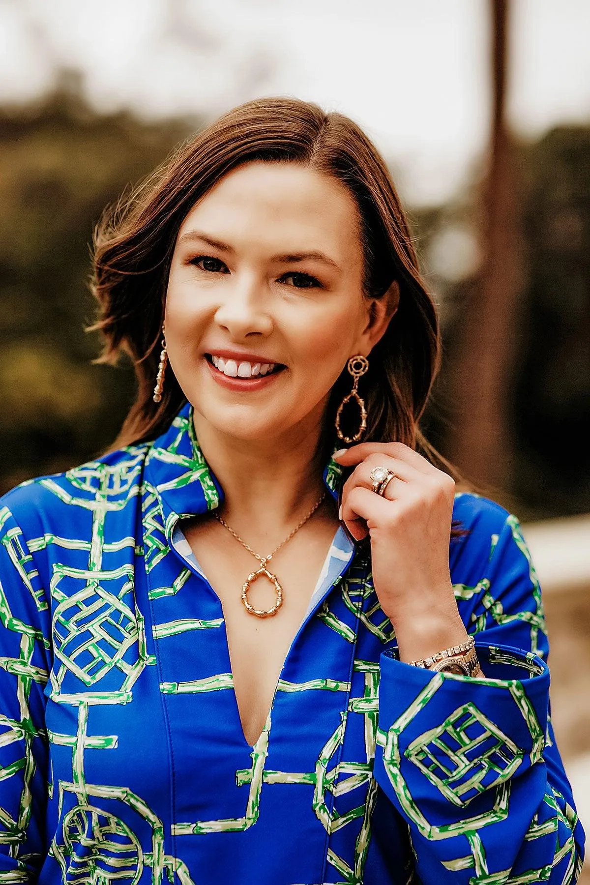 Jenny Bamboo Teardrop Necklace in Worn Gold - FINAL SALE sold by Canvas Style product image thumbnail 3