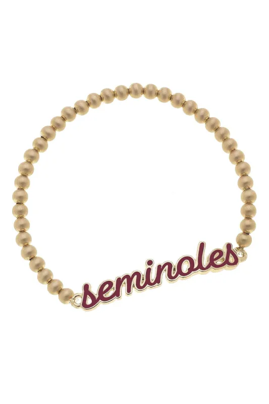 Florida State Seminoles Enamel Script Stretch Bracelet sold by Canvas Style