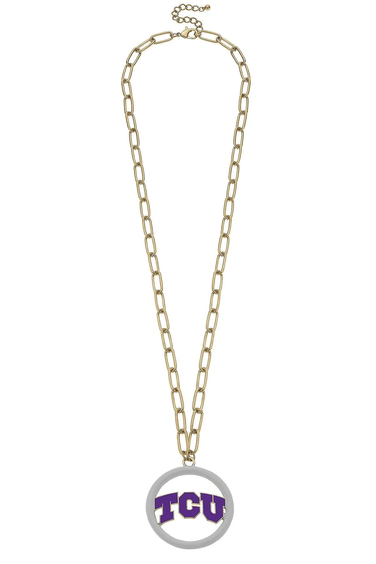 TCU Horned Frogs Logo Enamel Medallion 32" Necklace sold by Canvas Style product image thumbnail 2