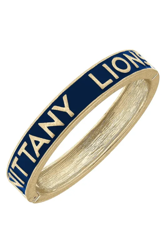 Penn State Nittany Lions Enamel Hinge Bangle in Navy sold by Canvas Style