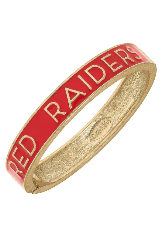 Texas Tech Red Raiders Enamel Hinge Bangle - FINAL SALE sold by Canvas Style