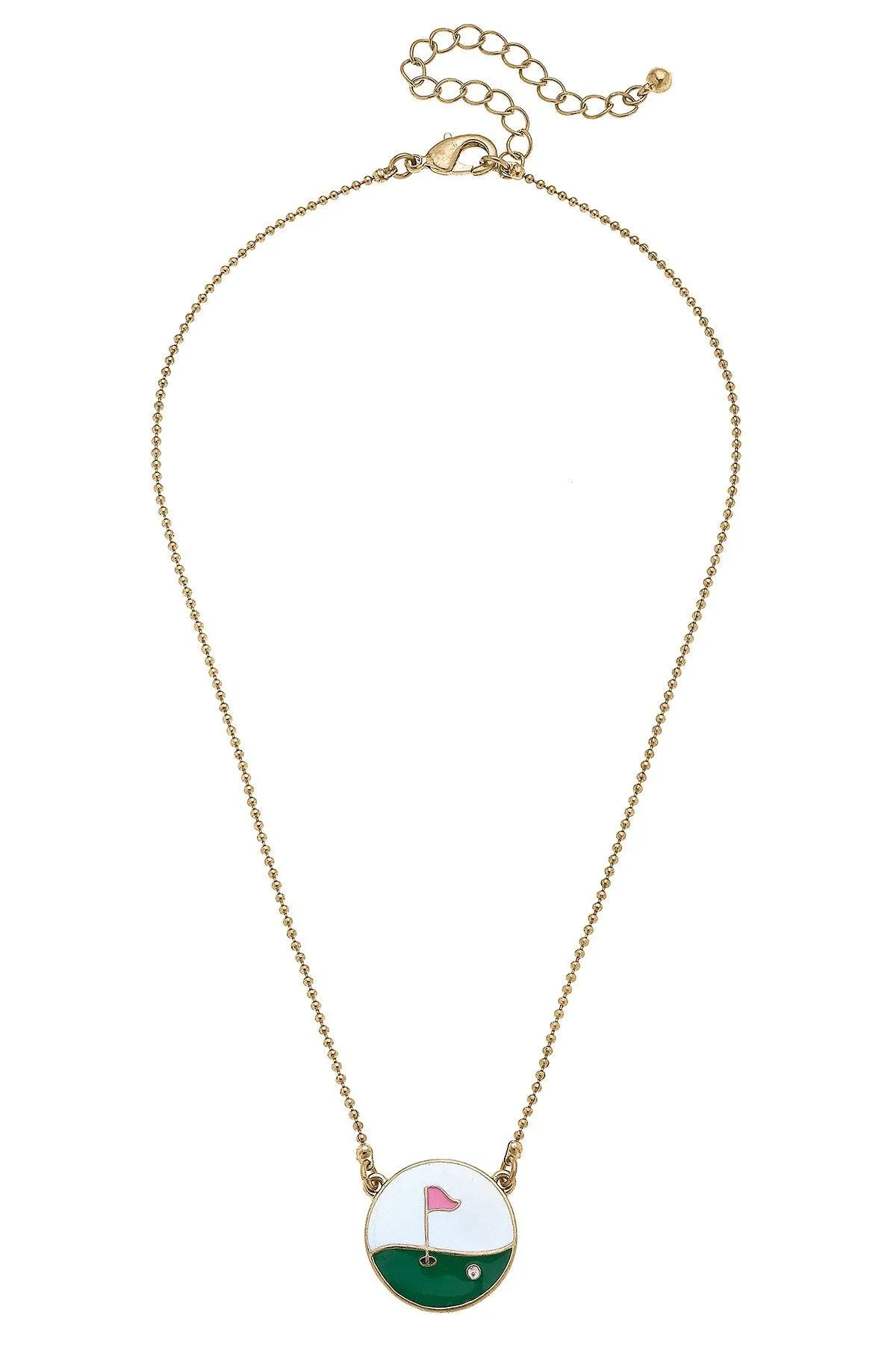Hole in One Enamel Golf Necklace sold by Canvas Style product image thumbnail 3