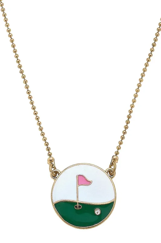 Hole in One Enamel Golf Necklace sold by Canvas Style