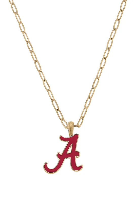 Alabama Crimson Tide Enamel Pendant Necklace sold by Canvas Style