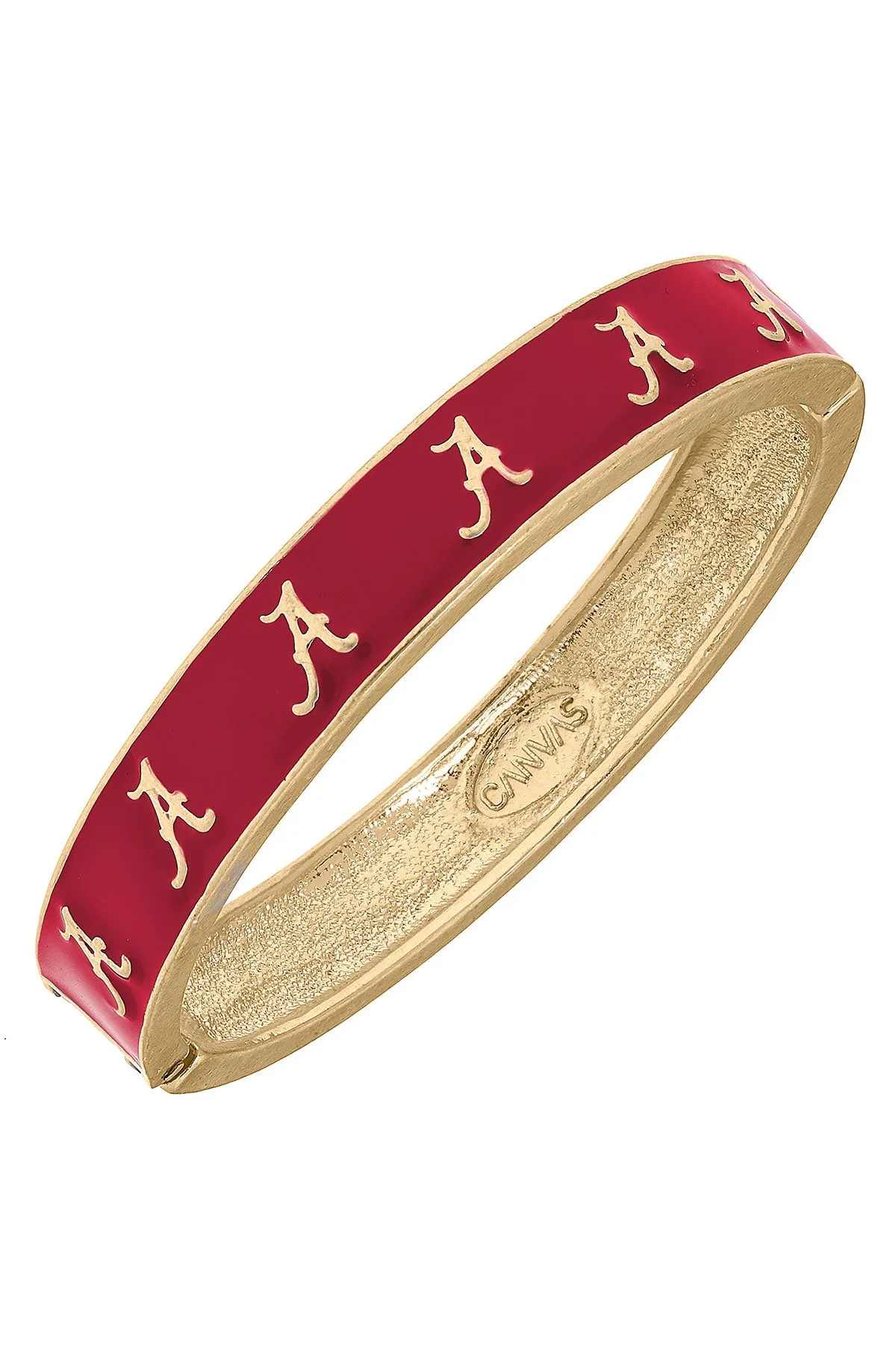 Alabama Crimson Tide Enamel Logo Hinge Bangle sold by Canvas Style