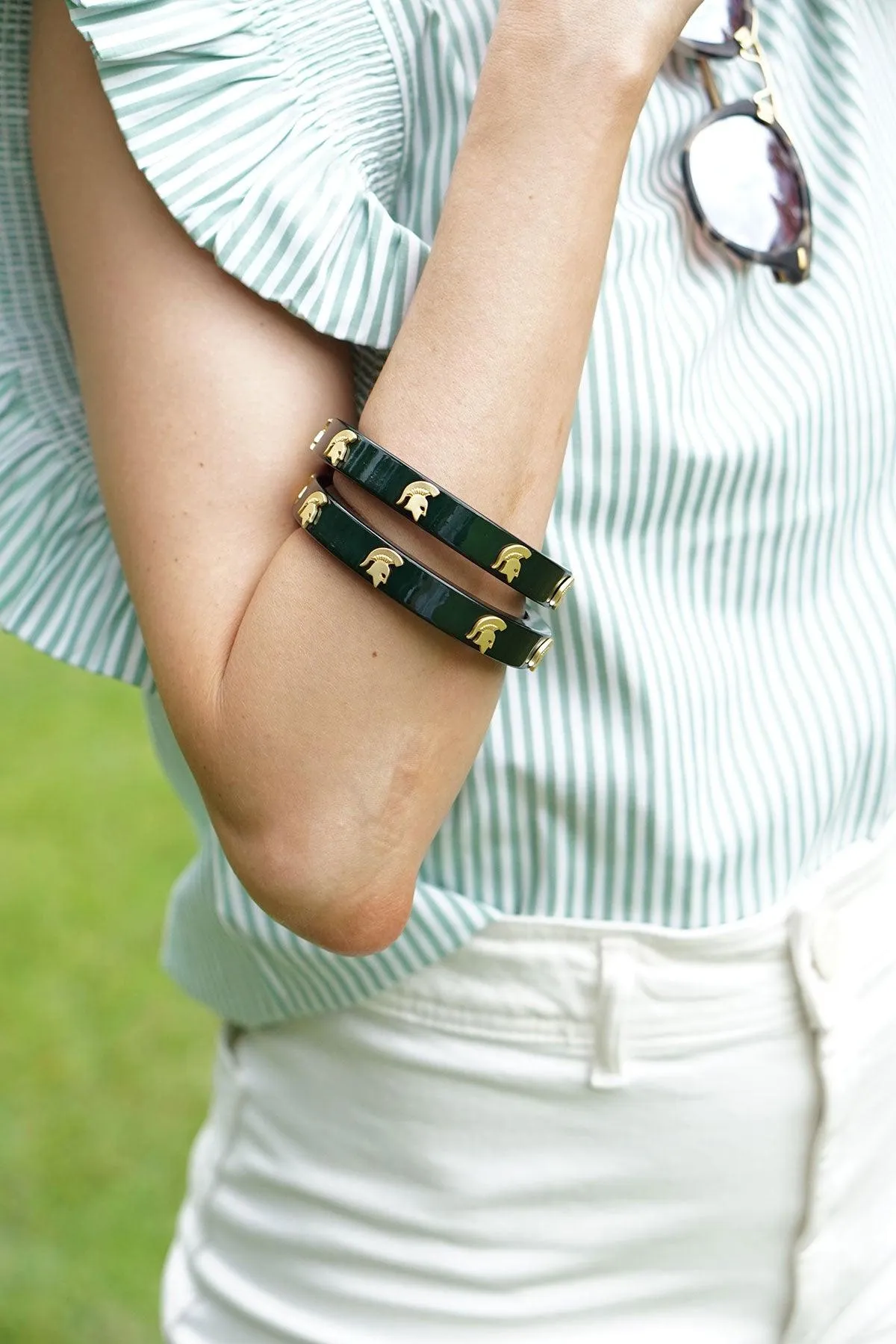 Michigan State Spartans Resin Logo Bangle - FINAL SALE sold by Canvas Style product image thumbnail 2