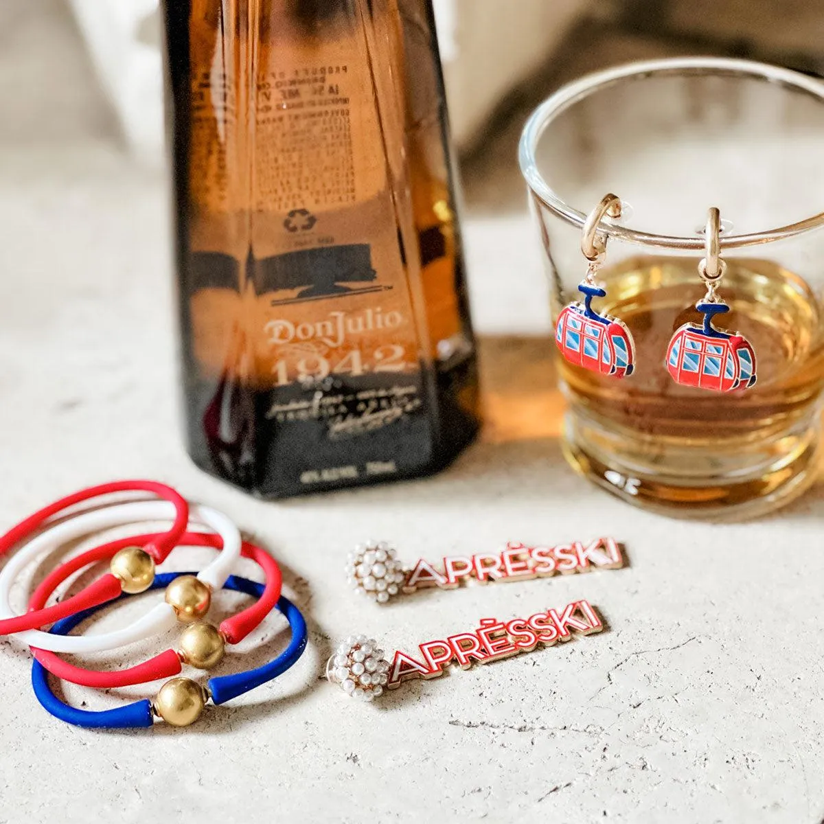 Aspen Après-Ski Pearl Cluster Enamel Earrings - FINAL SALE sold by Canvas Style product image thumbnail 2