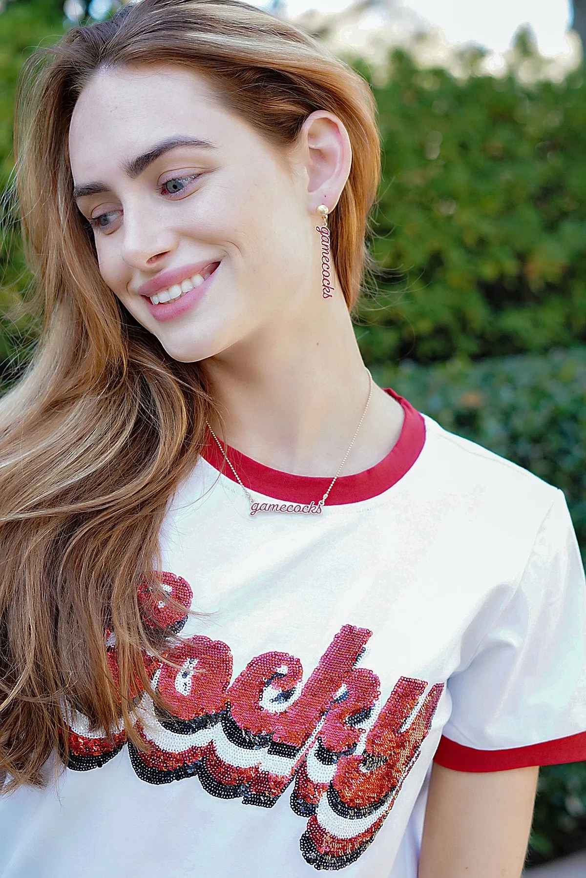 South Carolina Gamecocks Enamel Script Necklace sold by Canvas Style product image thumbnail 2