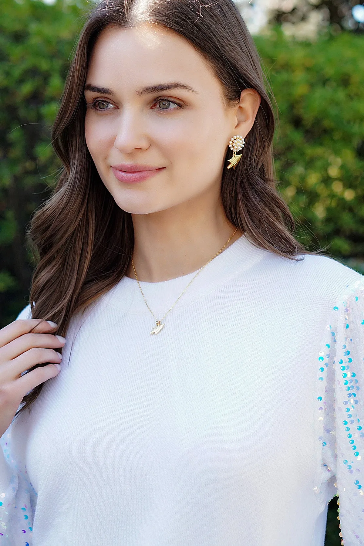 Florida State Seminoles Pearl Cluster 24K Gold Plated Logo Earrings sold by Canvas Style product image thumbnail 3