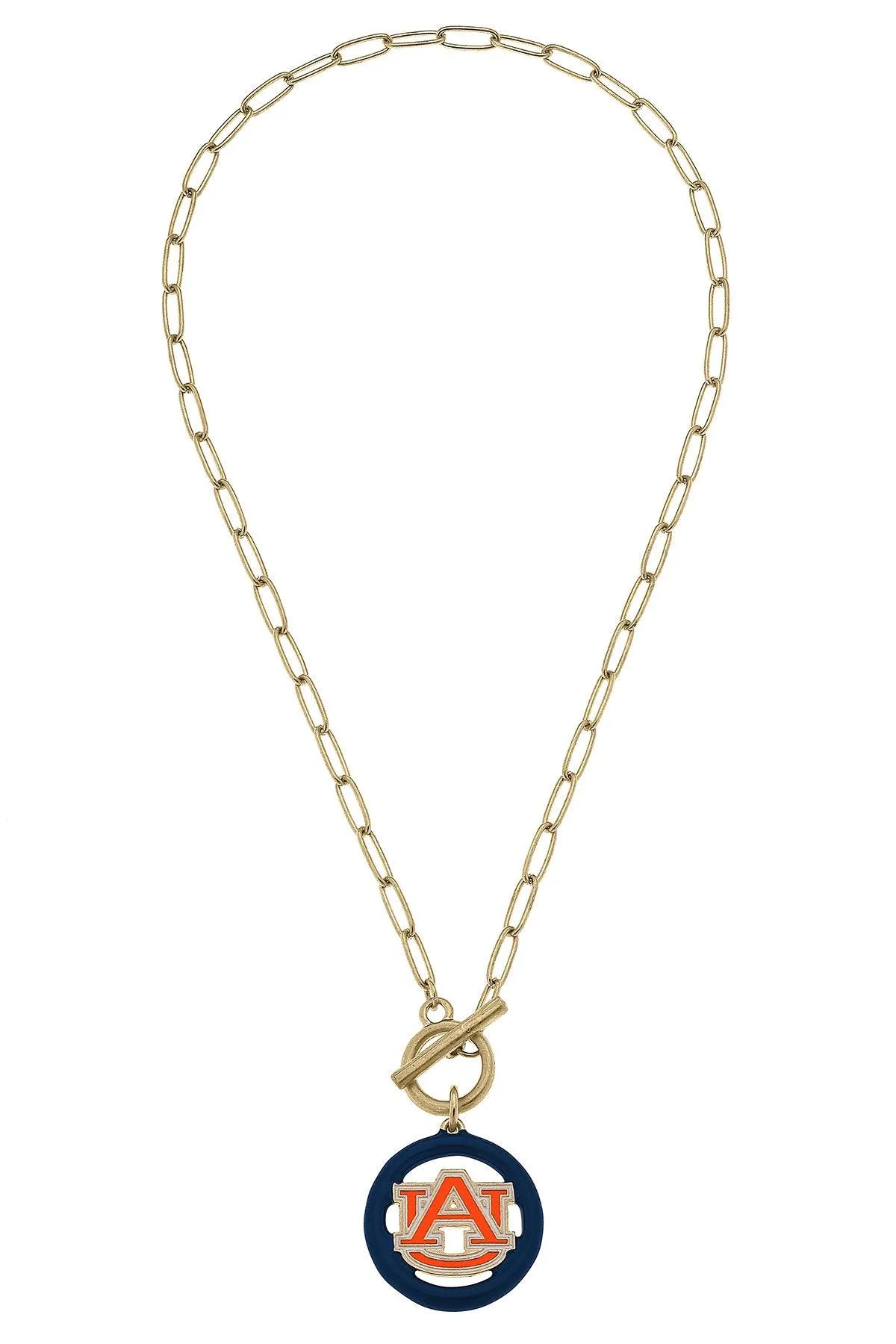 Auburn Tigers Enamel Logo T-Bar 16" Necklace sold by Canvas Style product image thumbnail 2