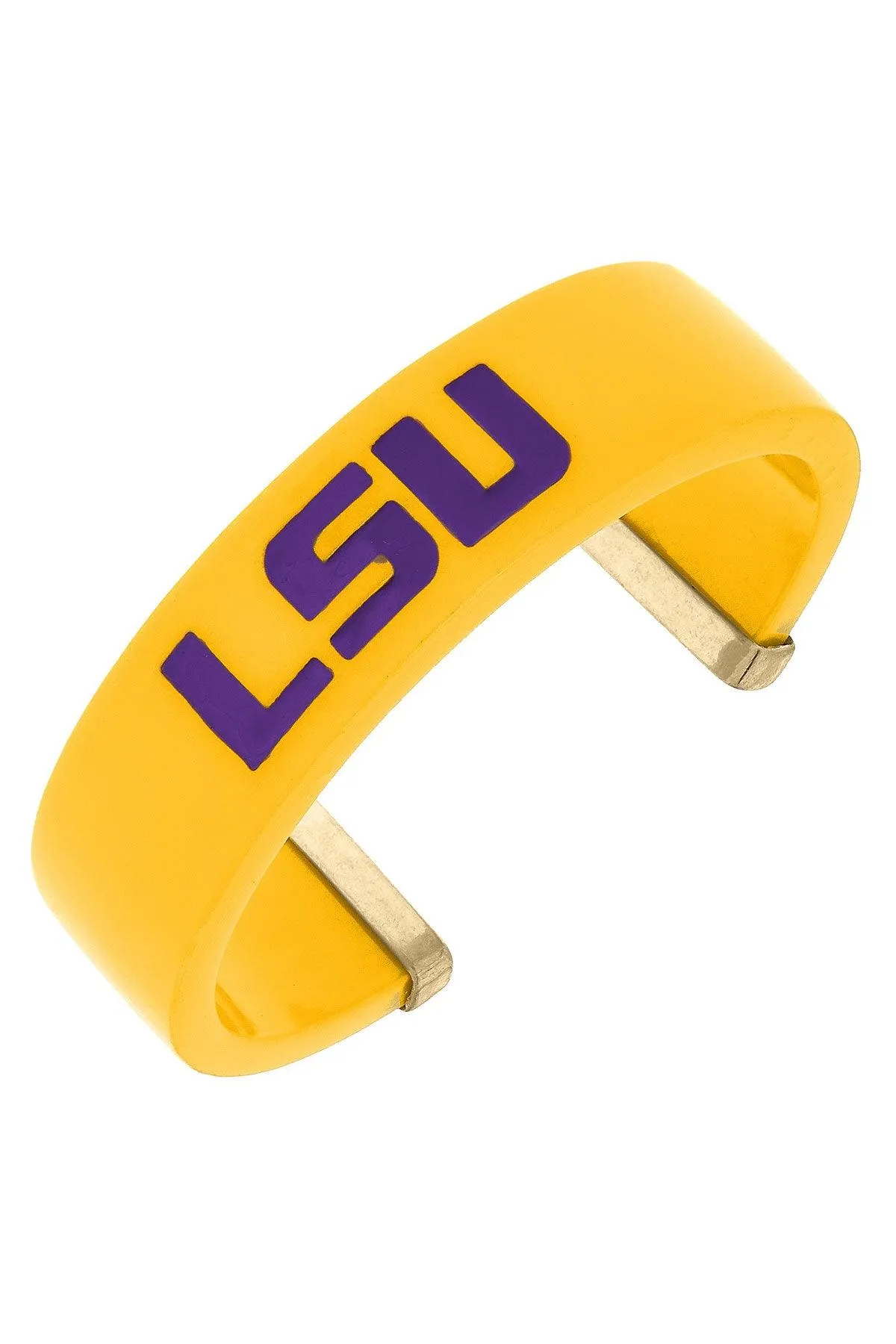 LSU Tigers Resin Logo Cuff Bracelet sold by Canvas Style