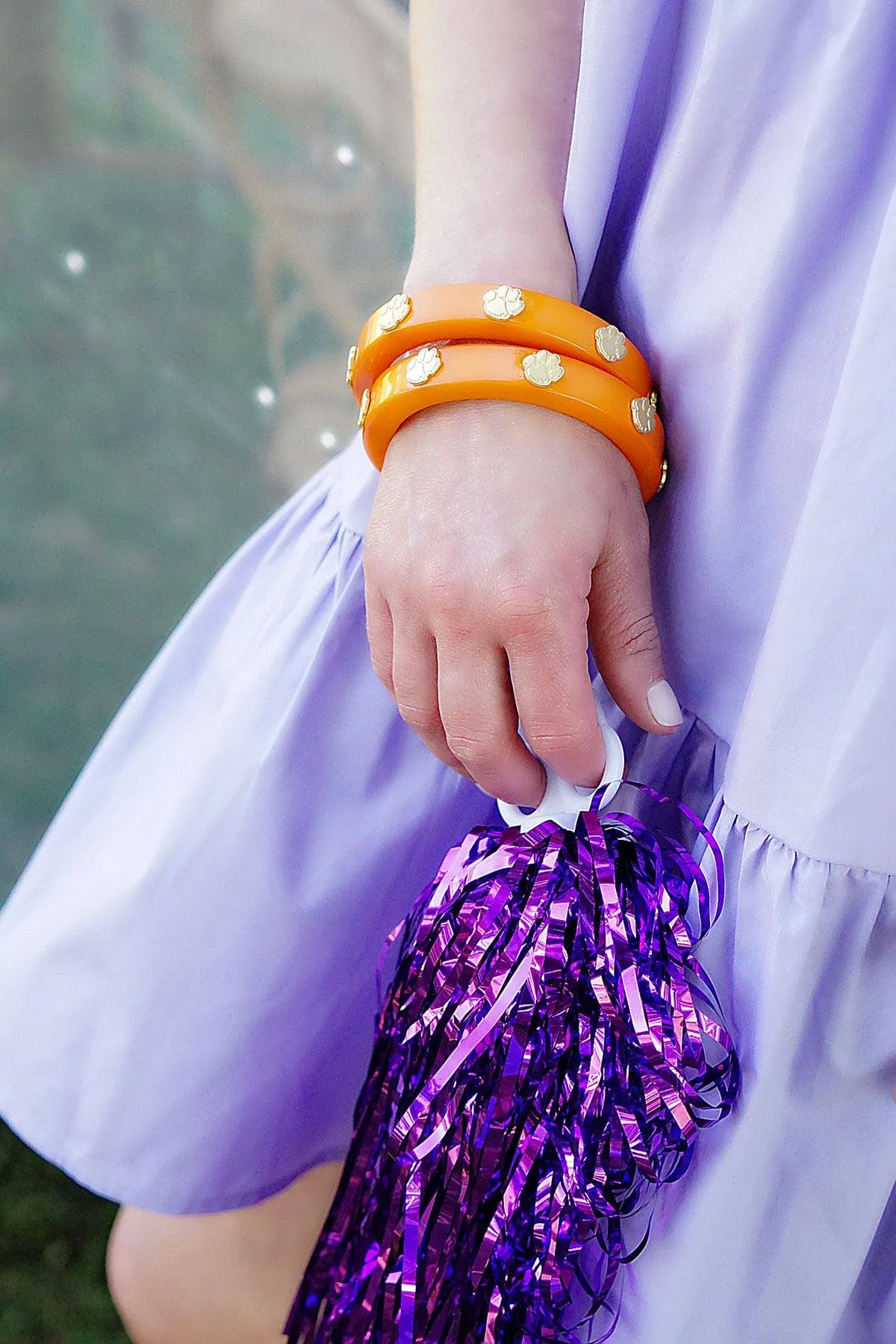 Clemson Tigers Resin Logo Bangle - FINAL SALE sold by Canvas Style product image thumbnail 3