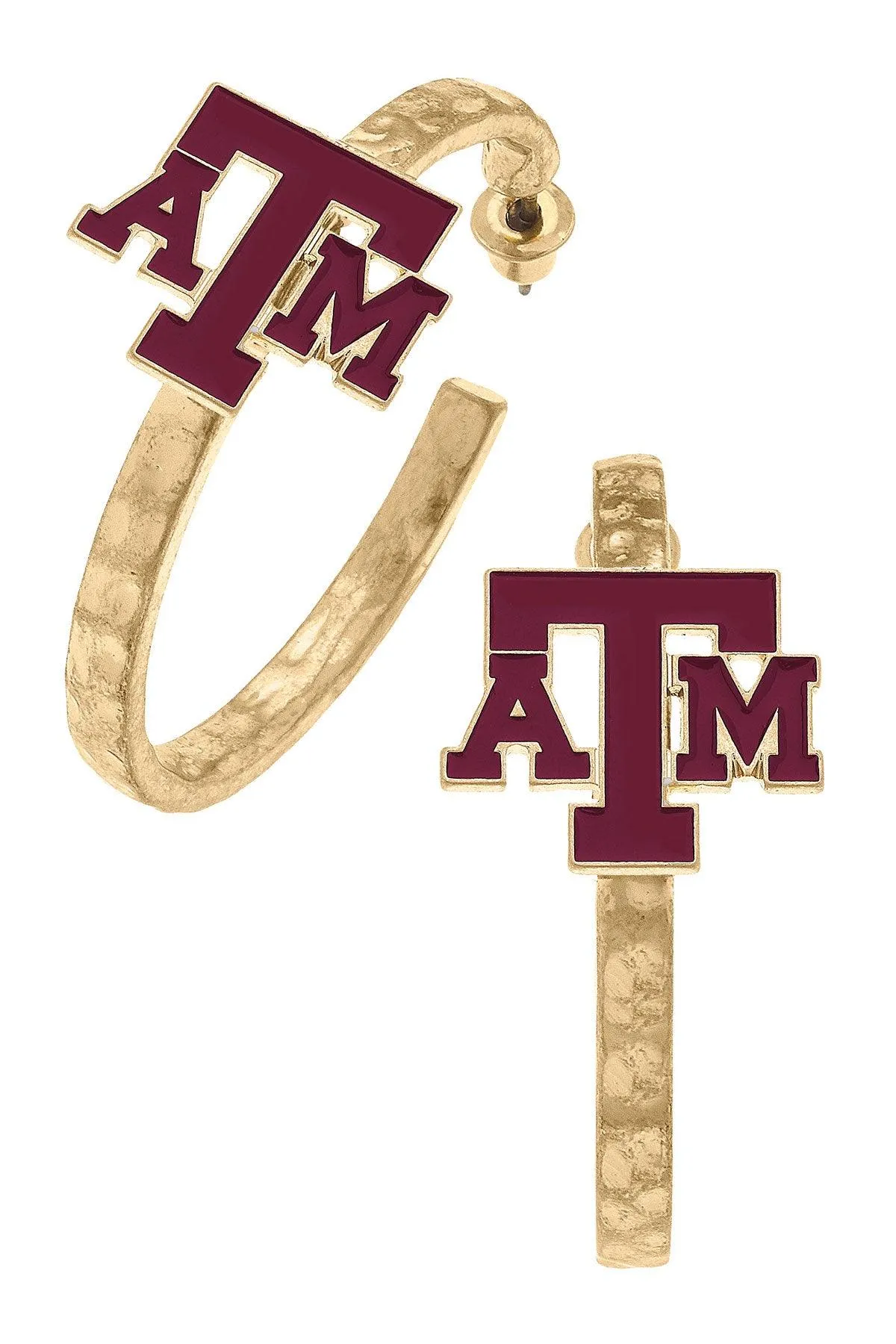 Texas A&M Aggies Enamel Logo Hoop Earrings sold by Canvas Style