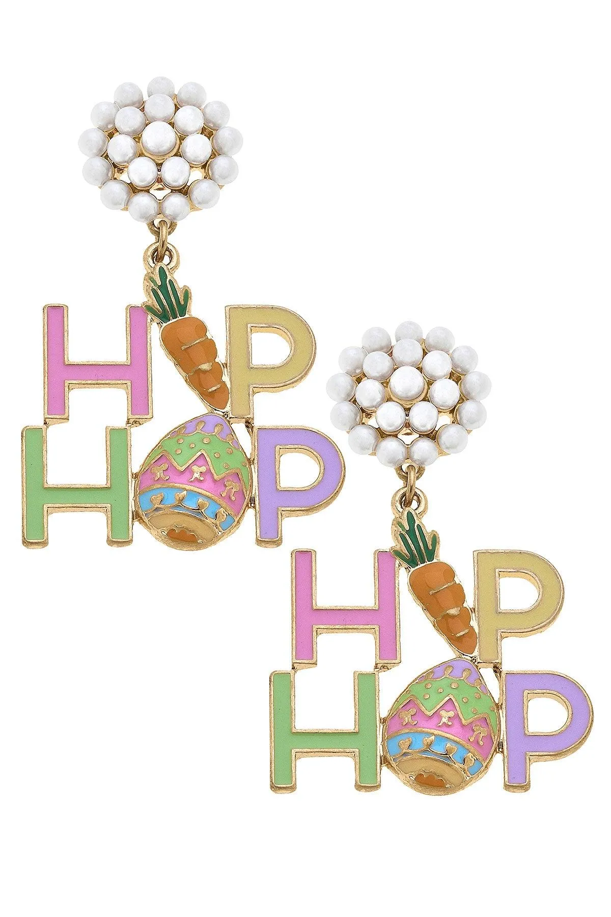 HIP HOP Stacked Enamel Earrings sold by Canvas Style