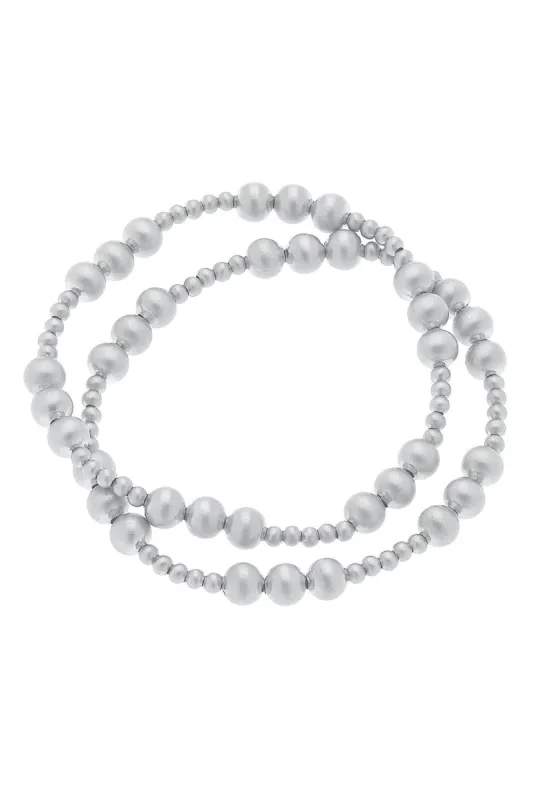 Kimber Ball Bead Stretch Bracelets (Set of 2) sold by Canvas Style