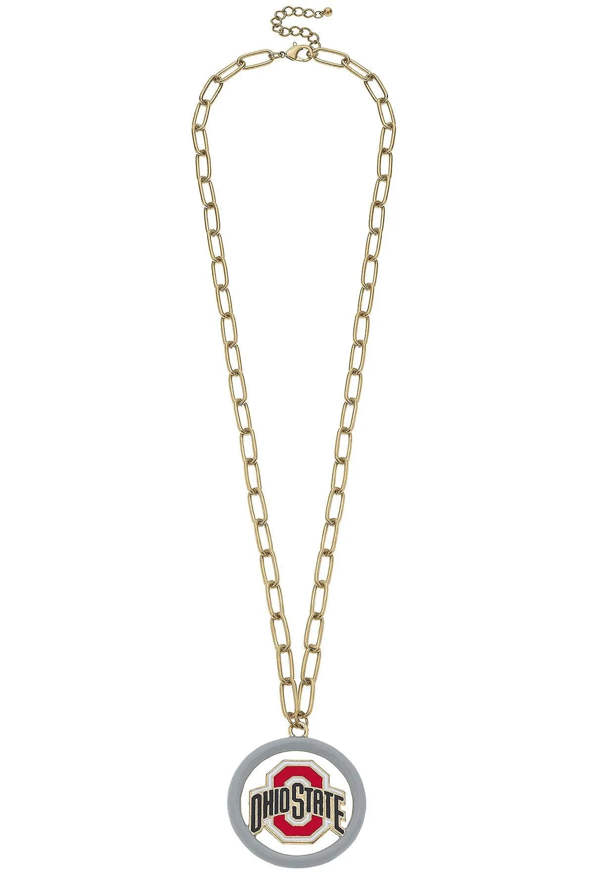 Ohio State Buckeyes Logo Enamel Medallion Necklace sold by Canvas Style product image thumbnail 2