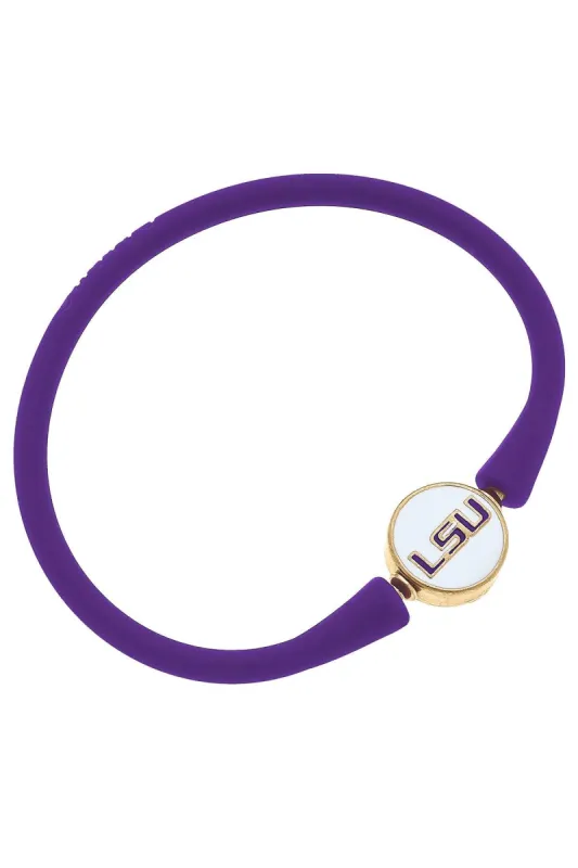 LSU Tigers Enamel Silicone Bali Bracelet - FINAL SALE sold by Canvas Style