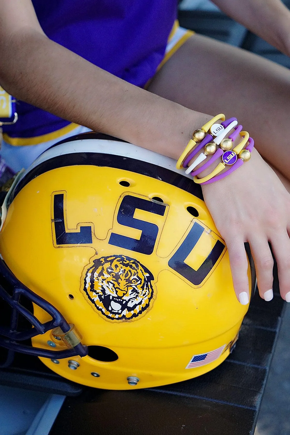 LSU Tigers Enamel Silicone Bali Bracelet - FINAL SALE sold by Canvas Style product image thumbnail 3