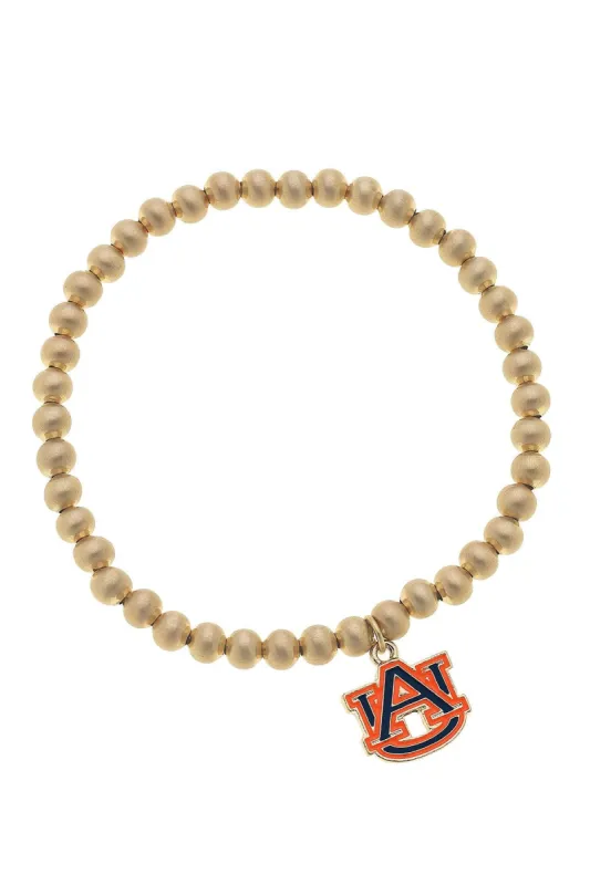 Auburn Tigers Ball Bead Stretch Bracelet sold by Canvas Style