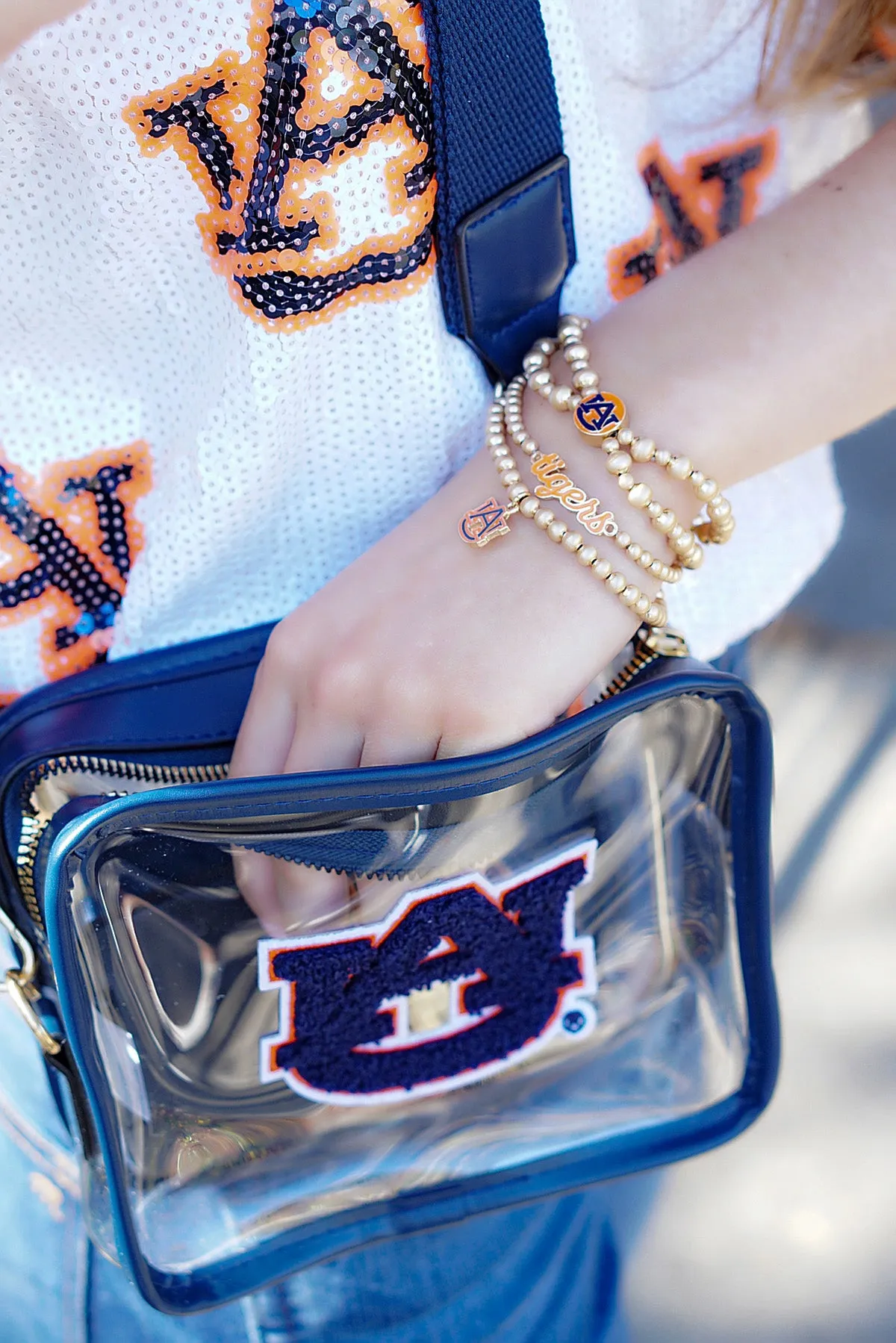 Auburn Tigers Ball Bead Stretch Bracelet sold by Canvas Style product image thumbnail 2