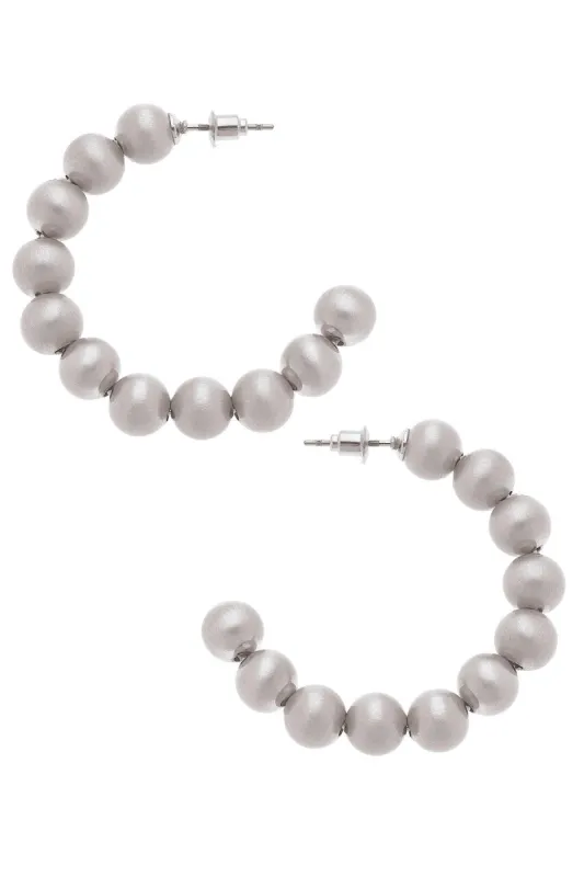 Phoebe Ball Bead Hoop Earrings sold by Canvas Style