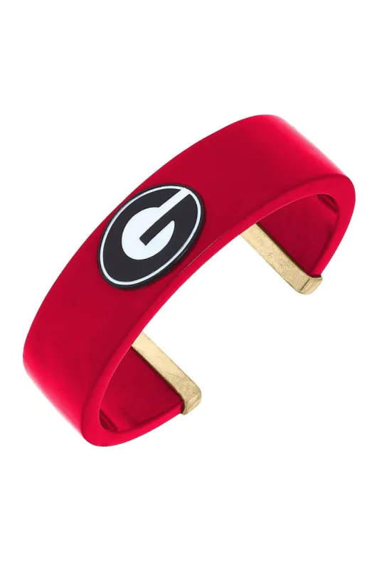 Georgia Bulldogs Resin Logo Cuff Bracelet sold by Canvas Style