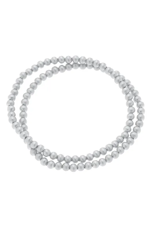 Walker Ball Bead Stretch Bracelets (Set of 2) sold by Canvas Style