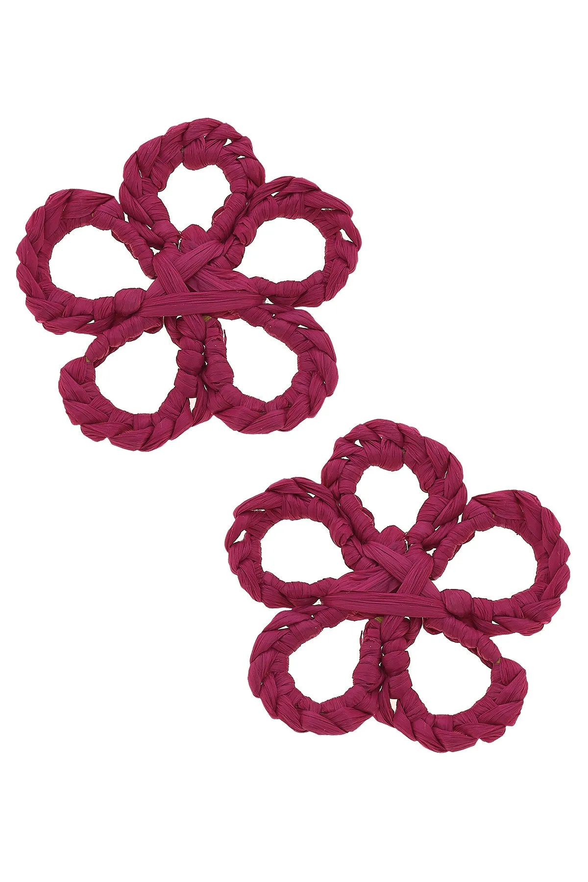 Tahiti Raffia Stud Earrings in Pink - FINAL SALE sold by Canvas Style