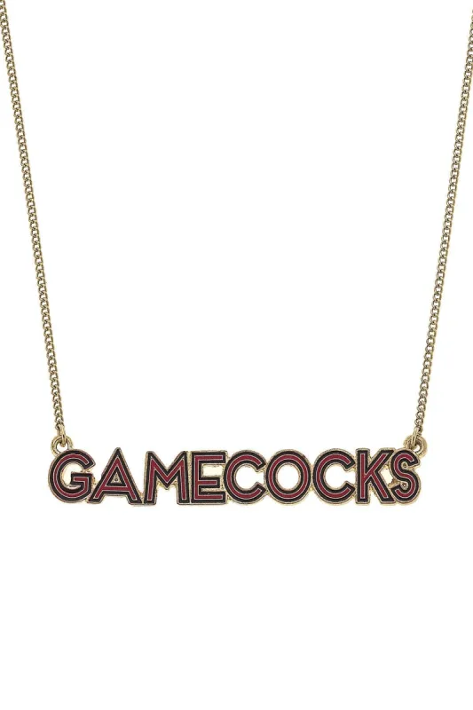 South Carolina Gamecocks Outline Enamel Necklace sold by Canvas Style